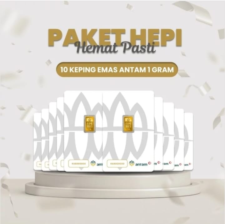 10 KEPING EMAS ANTAM 1 GRAM